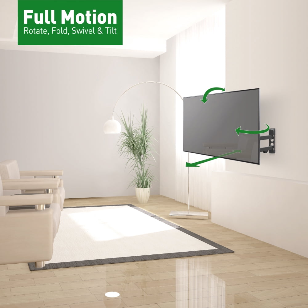 Barkan TV Wall Mount, 29-65 inch Full Motion Patented Flat / Curved Screen Bracket, Holds up to 88lbs., Patented, UL Listed, Fits LED OLED LCD