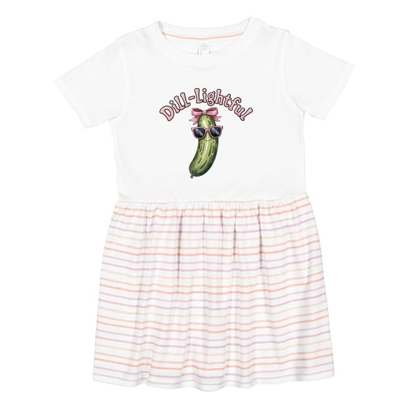 Inktastic Dill-lightful Pickle Girls Toddler Dress