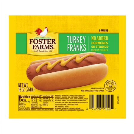 Foster Farms Turkey Hot Dogs 12 Oz