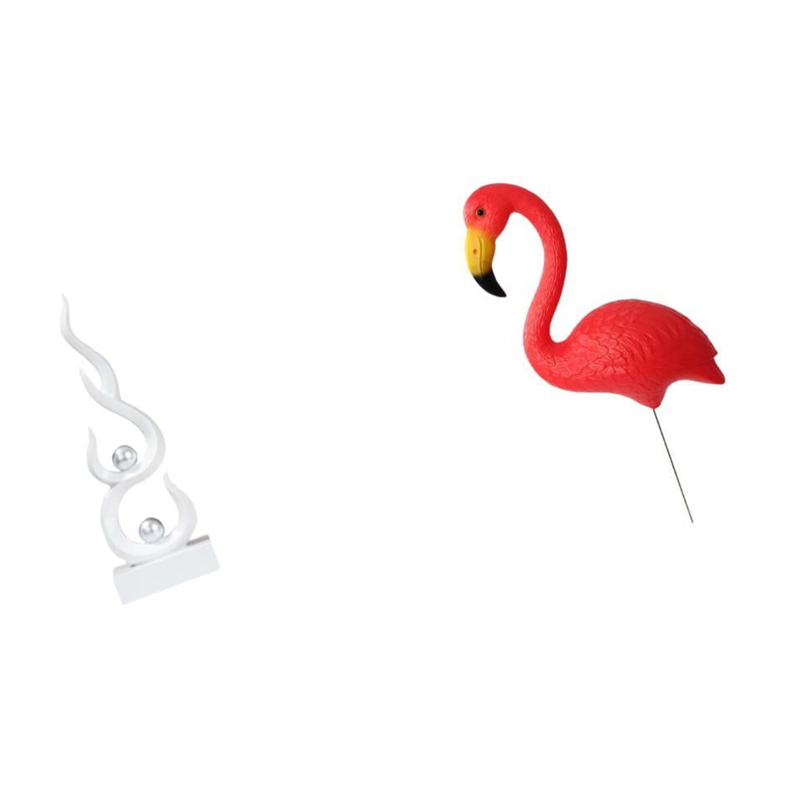 Dualoai Modern Resin Flame Bird Sculpture Figurine for Patio Office Bookshelf and Garden Yard Art Ornament Holiday Spring Decor Gift