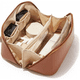 thumbnail image 1 of Bolsa de maquillaje de viaje, bolsa de cosméticos de alta capacidad, bolsa portátil impermeable, bolsa de cosméticos, organizador de maquillaje marrón 4.33*4.13*9.25 pulgadas/24*12*13 cm, 1 of 5
