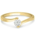 thumbnail image 4 of SuperJeweler Diamond Solitaire Promise Ring In Yellow Gold For Women, 4 of 6
