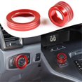 thumbnail image 2 of Para 2015-2021 Interruptor de faro/Cubierta de anillo de perilla de 4WD Accesorios de decoración de moldura Aleación de aluminio (rojo) Rojo, rojo, 2 of 5