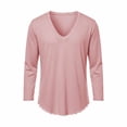 thumbnail image 4 of LIaqionyy Shirts for Mens V Neck Casual Long Sleeve Tops Breathable Fashion Summer Vacation Shirt Clothes, 4 of 6
