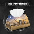 thumbnail image 5 of Sikiie Vintage Wildlife Protection Leather Tissue Box Cover Rectangle, Long Tissue Box Cover, Tissue Box Holder, Tissue Holder for Bathroom, 5 of 7