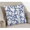 thumbnail image 3 of Fennco Styles Elegant Leaf & Vine Cotton Decorative Filled Throw Pillow 18" W x 18" L – Indigo Square Cushion for Home, Couch, Bedroom, Office, Seasonal Décor and Special Occasion, 3 of 3