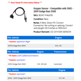 thumbnail image 2 of Oxygen Sensor - Compatible with 2002 - 2009 Dodge Ram 3500 2003 2004 2005 2006 2007 2008, 2 of 3