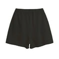 thumbnail image 4 of Vedolay Women's Shorts Elastic High Waist Casual Workout Shorts with Pockets,Z5-Black S, 4 of 4