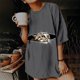 thumbnail image 4 of Blusa informal de manga corta con estampado de animales y manga corta para mujer Fridja  gope3431, 4 of 6