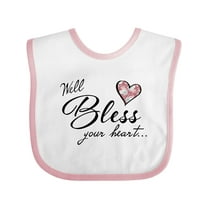 Inktastic Well Bless Your Heart with Floral Print Boys or Girls Baby Bib