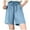 hwj# Sky Blue559, variant on Huowey Jean Shorts For Women Drawstring High Waisted Solid Color Straight Leg Lightweight Comfy Denim Shorts Casual Vintage Knee Length Loose Lightweight Short Trousers,Black,XXXL