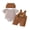 Brown, variant on Newborn Baby Boy Spring Summer Fall Clothes 0 3 6 12 18 Months Baby Boy Lion Giraffe Outfit Overalls Set Striped Short Sleeve Romper Tops Animal Embroidered Overall Pants Cap 3 Pcs Set