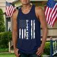 thumbnail image 4 of Caqnni 4th of July Tank Tops Mens American Flag Shirts 1776 Independence Day Patriotic Workout Muscle Tank Tops for Men(Navy,3XL), 4 of 4