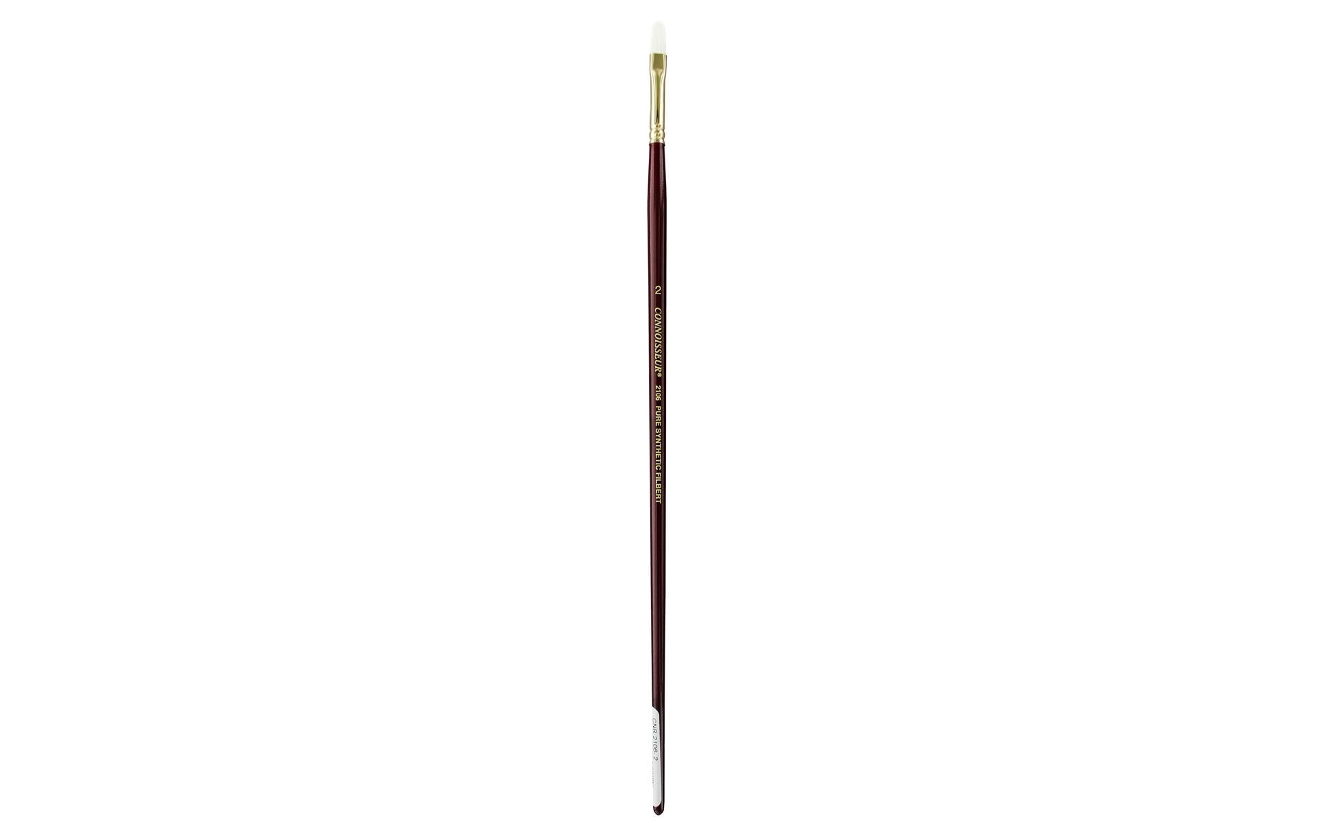 Connoisseur Pure Synthetic Bristle Brush Long Handle Filbert #2
