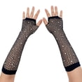 thumbnail image 1 of AWZXDE Gants pour Femmes Gants Sans Doigts en Maille Scintillants avec Strass pour Fête de Carnaval, 1 of 3