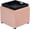 Pink, variant on Joveco Storage Square Ottoman with Tray, Small Linen Foot Rest Stool Cube, Coffee Table for Dorm Living Room Bedroom, Black