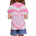 thumbnail image 3 of YAYUBA T Shirts for Girls Graphic T-Shirts Round Neck Back To School T Shirt Fashion Casual Holiday Shirts Preppy Little Girls Clothes, 6-7 Years, Hot Pink, 3 of 7