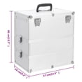 thumbnail image 4 of vidaXL Make-up Case 37x24x40 cm Silver Aluminium, 4 of 5