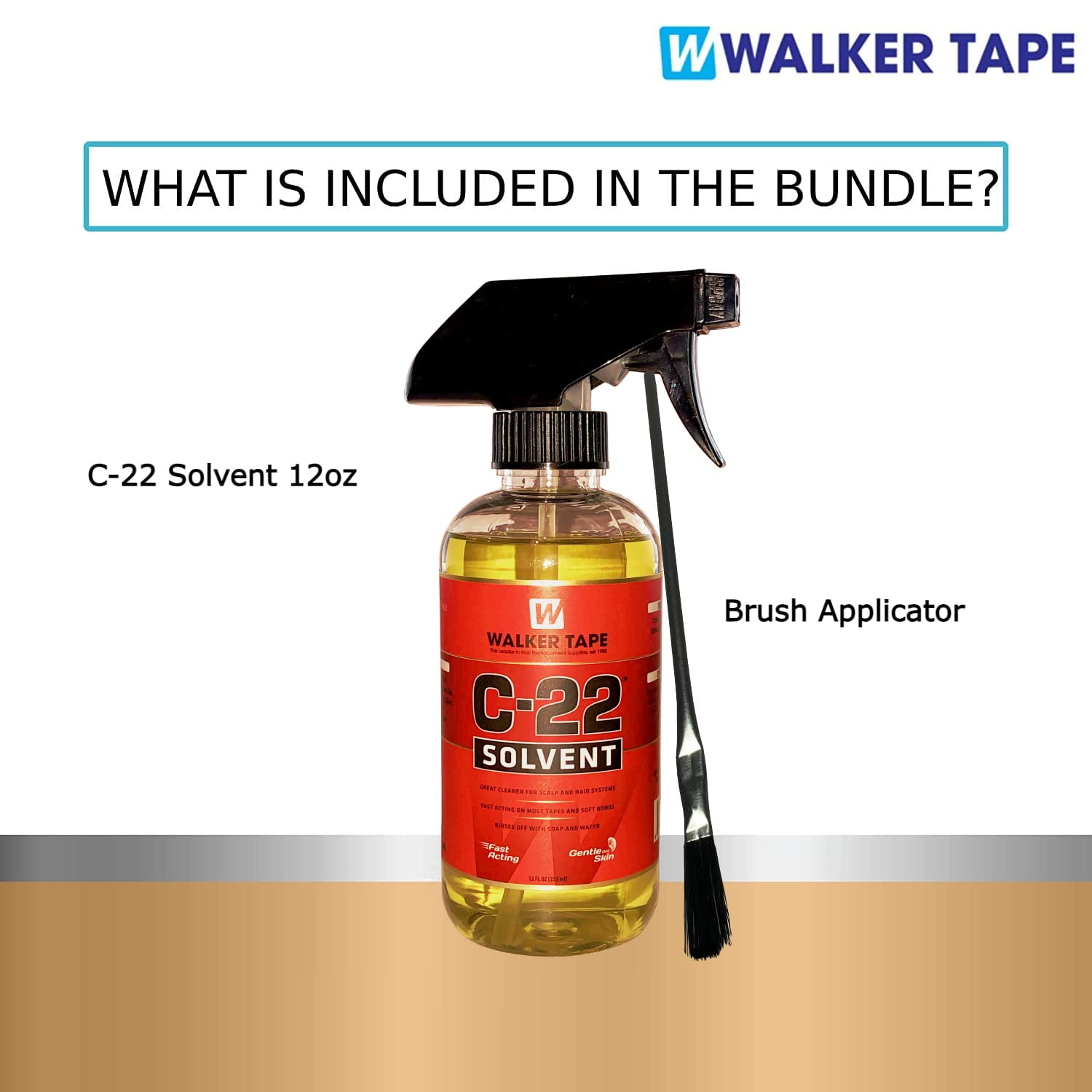 Buy C22 Solvent Wig Glue Remover 12oz w/ Brush Applicator Bundle Pack