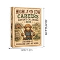 thumbnail image 3 of Highland Cow Advent Calendar, Christmas Countdown Calendar, 24PCS Working Cow Collectible Surprise for Adult, Sturdy Reusable Gift Box for Desk Shelf, 3 of 8