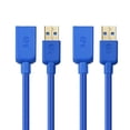 thumbnail image 2 of Cable Matters 2-Pack USB to USB Extension Cable 6 ft (USB 3.0 Extension Cable/USB Extender) in Blue for Webcam, VR Headset, Printer, Hard Drive and More - 6 Feet, 2 of 4