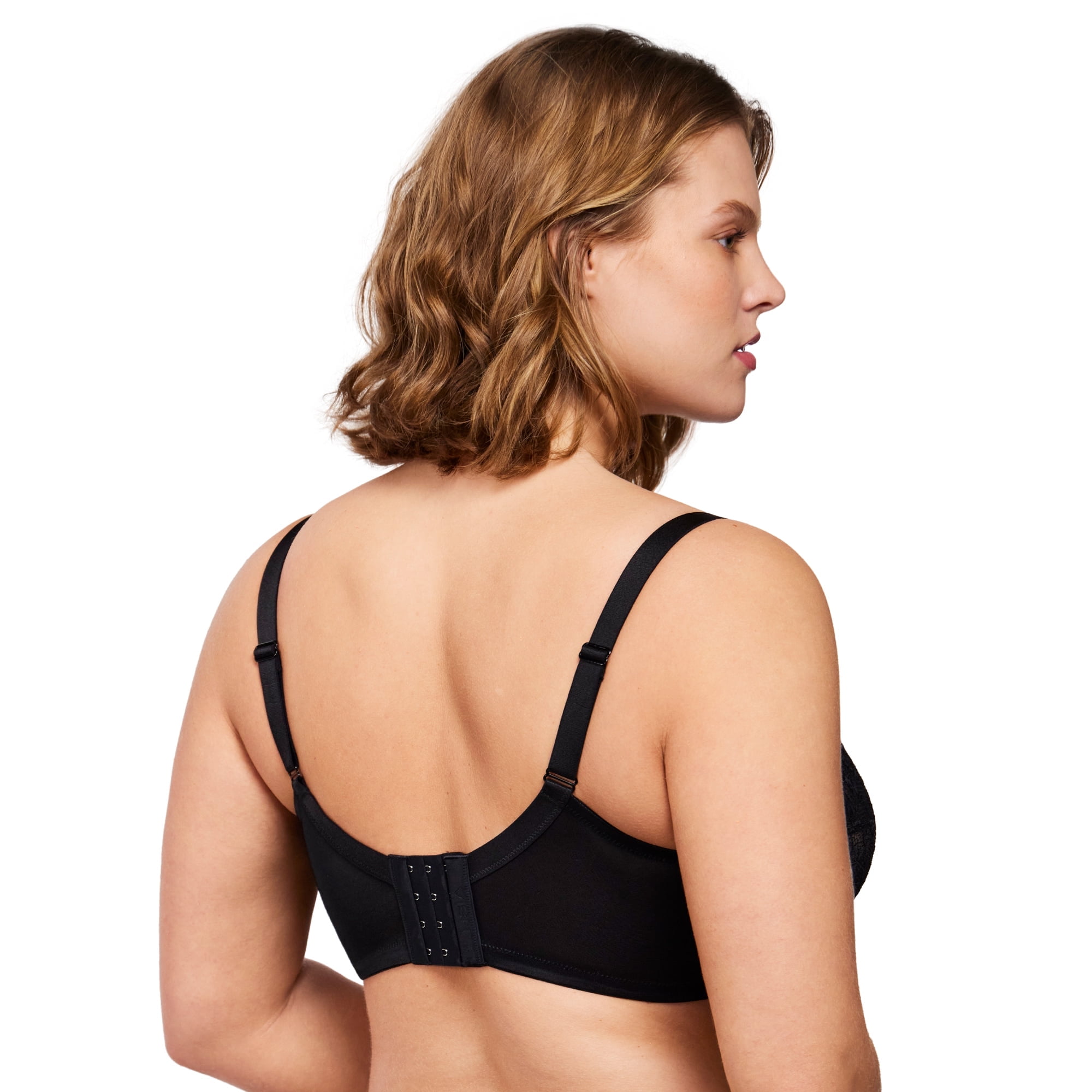 HSIA Plus Size Bras for Women Full Coverage Back Fat Underwire Unlined Bras Black 40G