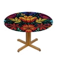 thumbnail image 3 of BANET Mexican Flower Round Tablecloth Kitchen Picnic Tablecloths Washable Table Cover for Dining Birthday Party Table Cloths Reusable Decoration Table Cloth 38"-42, 3 of 8