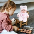 thumbnail image 6 of Realistic Reborn Doll with Pacifier & Bib, Adjustable Limbs Vinyl Baby Toy, Photography Prop Collectible Gift for Girls, Art Decoration Companion for Kids Adults, 6 of 6