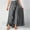 Gray, variant on Black*Friday Clearance under $5 GaThRRgYP Womens Pants under $5,Women's Casual Irregular Leaf Bow High Waist Long Culottes Skirt Red S