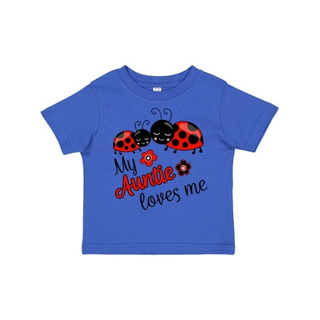 

Inktastic My Auntie Loves Me with Cute Lady Bugs Gift Toddler Boy or Toddler Girl T-Shirt