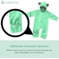thumbnail image 5 of Cuddle Club One Piece Romper Hooded Fleece Onesie Jumper for Baby, Green Bear 4T, 5 of 5