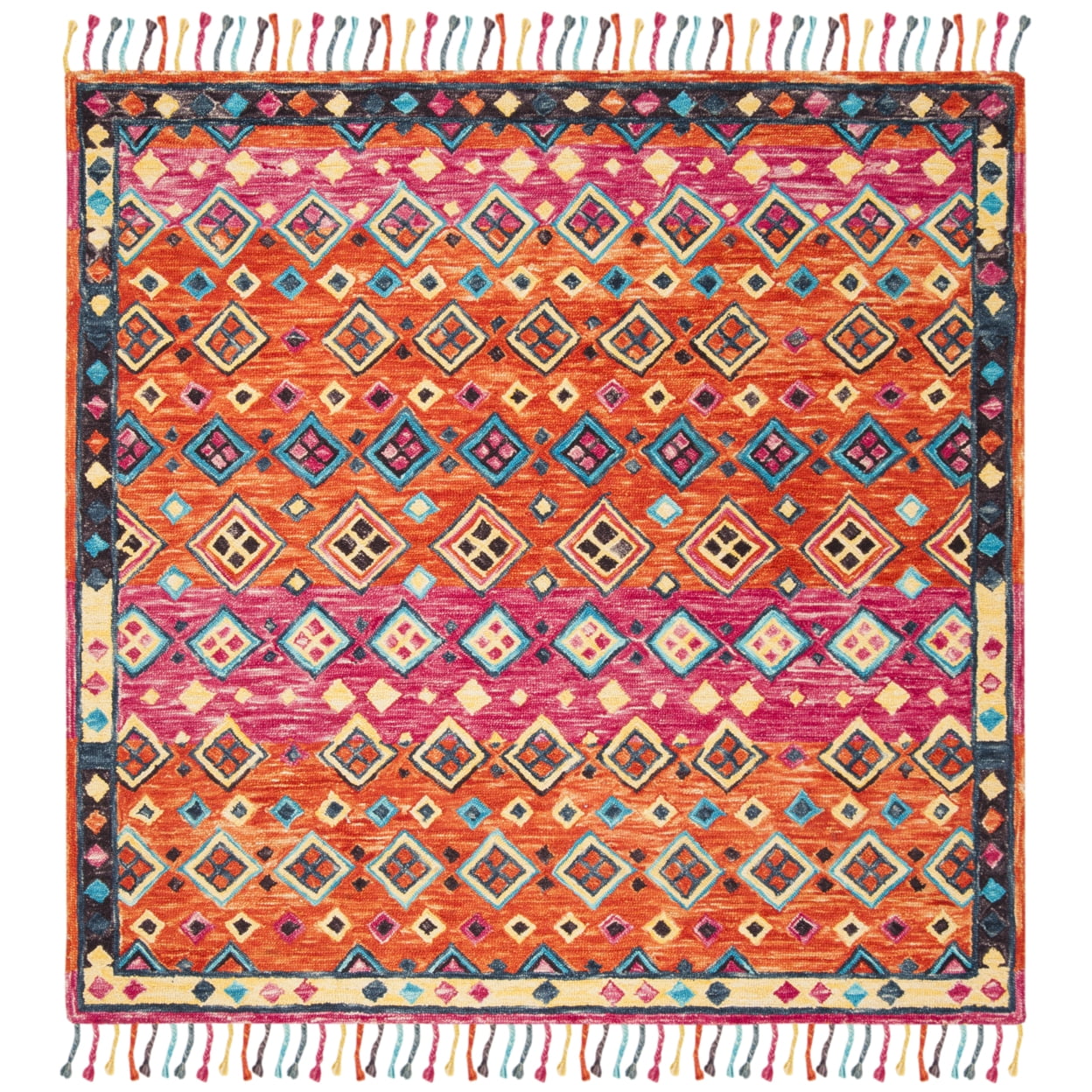 SAFAVIEH Aspen APN138A Handmade Orange / Fuchsia Rug