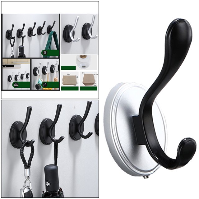 para para proteger pequeño forma forma forma Sin perforaciones para proteger de aluminio Sombrero Ropa Toalla Llavero Cocina de Óvalo negro perfecl Perchero