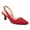 Red Suede, variant on Pennysue Women's Slingback Heels Red Suede Pointed Toe Dress Pumps 7M