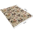 thumbnail image 4 of Beige Chicken Folk Pattern Blanket,Comfortable Soft Flannel Throw Blanket,All Season,Warm Lightweight Blankets for Sofa Bed Couch Living Room Chair,60"x80", 4 of 4