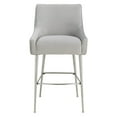 thumbnail image 2 of TOV Furniture Beatrix 25.6 in Upholstered Light Grey Velvet Counter Stool, 2 of 4