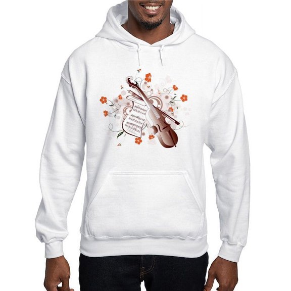 CafePress - Floral Violin Hooded Sweatshirt - Pullover Hoodie, Hooded Sweatshirt