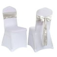 thumbnail image 4 of kjfeif Satin Chair Sashes Bows-Chair Ribbon Ties Back Sash for Wedding Party Events Banquet Chair Cover Decoration（6.69x108.35inch）, 4 of 6