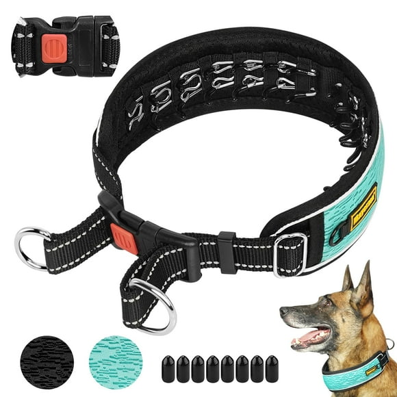 Mayerzon Martingale No Pull Collar for Large Medium Dogs Pitbull German Shepherd Rottweilers, Patented Reflective Anti Pull Dog Walking Collar with Buckle for