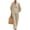 Khaki, variant on 2 Piece Sets for Women Batwing Sleeve Linen Cotton Two Piece Set – Casual Shirt & Wide Leg Pants Outfit
