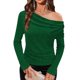 thumbnail image 5 of Xuyuer Women's Solid Color V-Neck Long Sleeve Pullover, Pile Casual Fashion Top for Women's Blouses Collection, 5 of 9