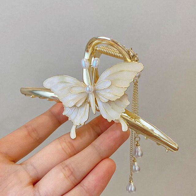 GOOHOCHY Clip De Garra Metálico Con Decorativo Y Borlas Para Complementar Cualquier Atuendo