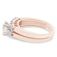 thumbnail image 4 of 1 1/2 ct. t.w Center 6.5MM Round Cut Lab Created Moissanite Diamond 5 Stone Bridal Set Engagement Ring In 14K Rose Gold Over Sterling Silver (G-H Color, VVS1 Clarity, 1.50 Cttw)-5.5, 4 of 8