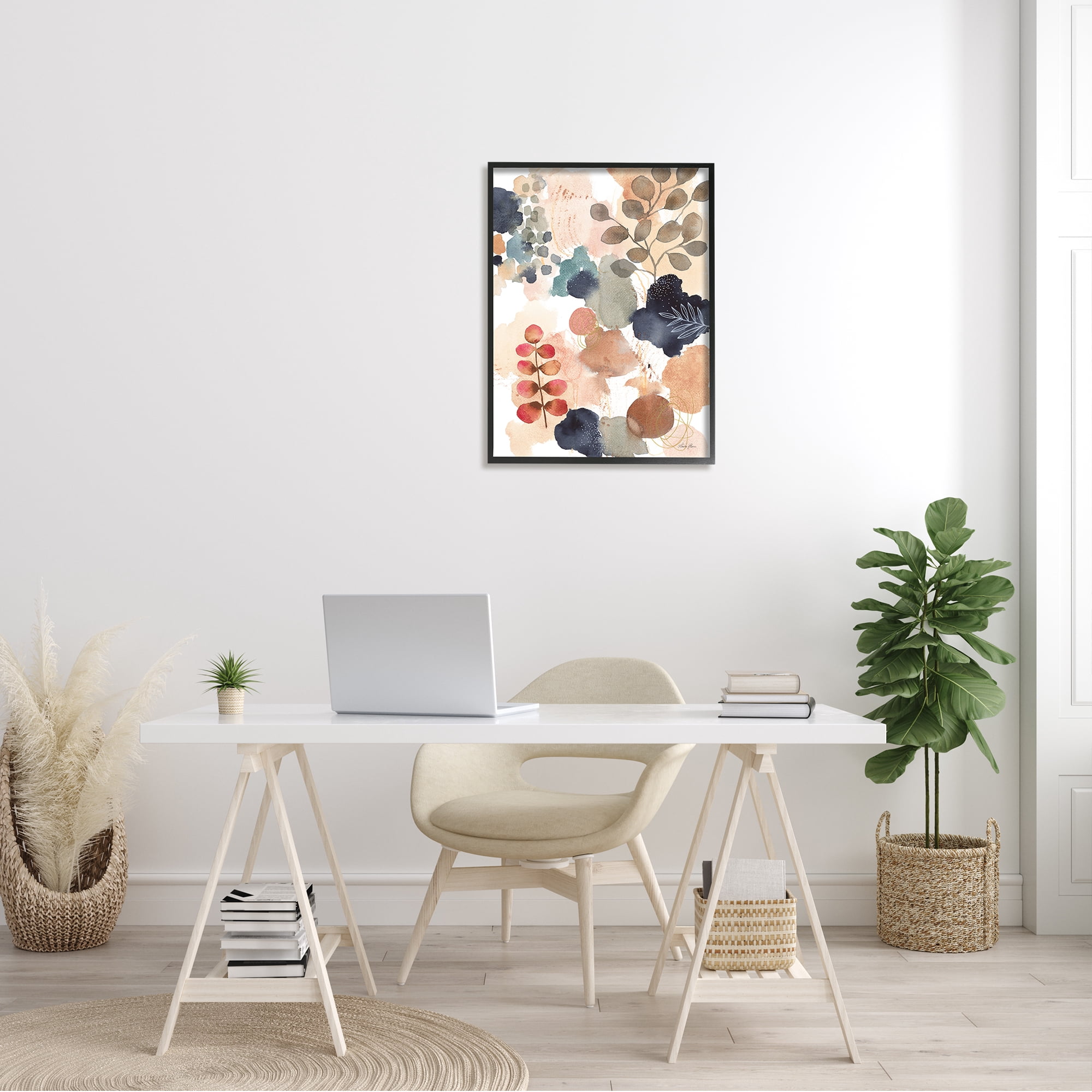 Stupell Industries Abstract Botanical Shape Collage Modern Boho Painting, 24 x 30,Design by Laura Horn