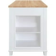 thumbnail image 4 of Maklaine 54" Transitional Wood Kitchen Island with Slide Out Table in White, 4 of 9