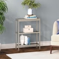 thumbnail image 3 of Henn&Hart 29" Metal/Glass Console Table in Satin Nickel, 3 of 8