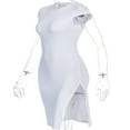 thumbnail image 4 of Women Summer Sleeveless High Waist Side Split Bodycon Dress, 4 of 6