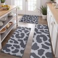 thumbnail image 2 of White and Black Of Leopard Print Kitchen Rugs Sets Of 3,Kitchen Runner Rugs Non Skid Washable,Decorative Kitchen Floor Mats for Kitchen,Sink,Laundry,17"x30"+ 17"x47" + 17"x59", 2 of 6
