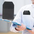 thumbnail image 6 of Pocket Protector, PU Leather Pocket Holder Organizer Pouch for Shirts Lab Coats Pants Pen Sleeve Multi Purpose Pocket Black, 6 of 9