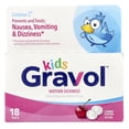 thumbnail image 3 of Gravol Kids, Motion Sickness, Children 2+, Cherry, 15 mg, 18 Tablets, 3 of 5